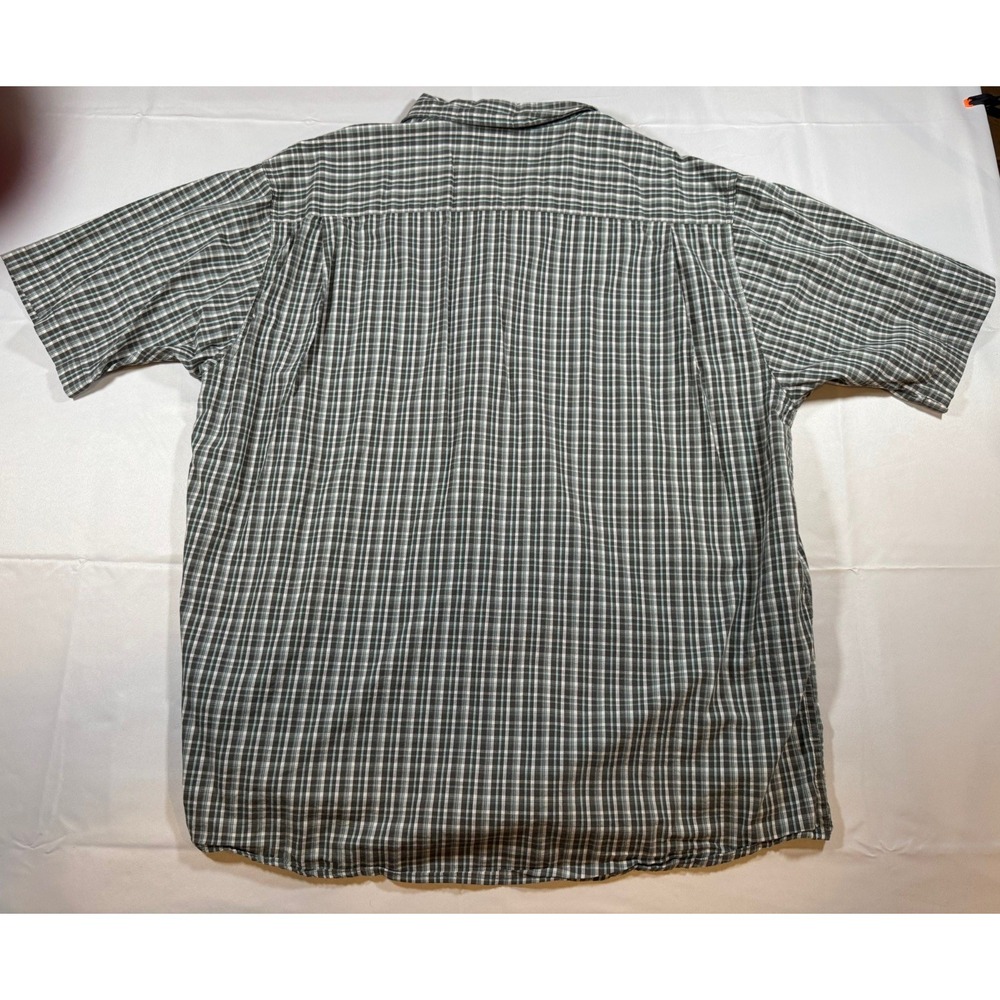 Wrangler Mens Shirt Size XL Green Plaid Short Sleeve - Picture 2 of 3